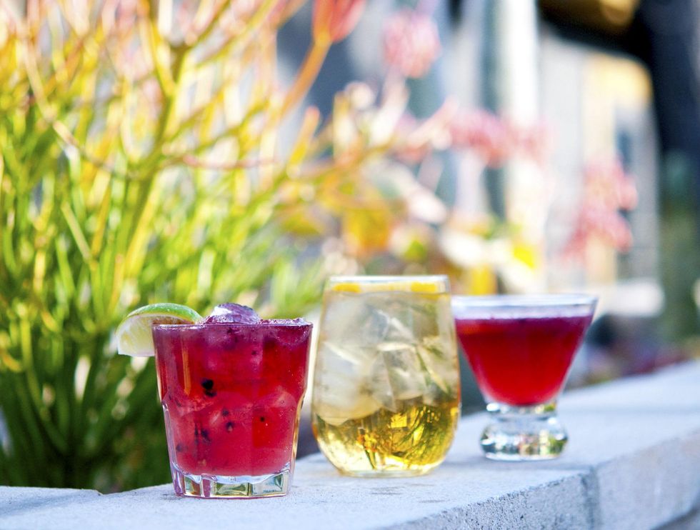 Cocktails Stay Gold Austin Patio