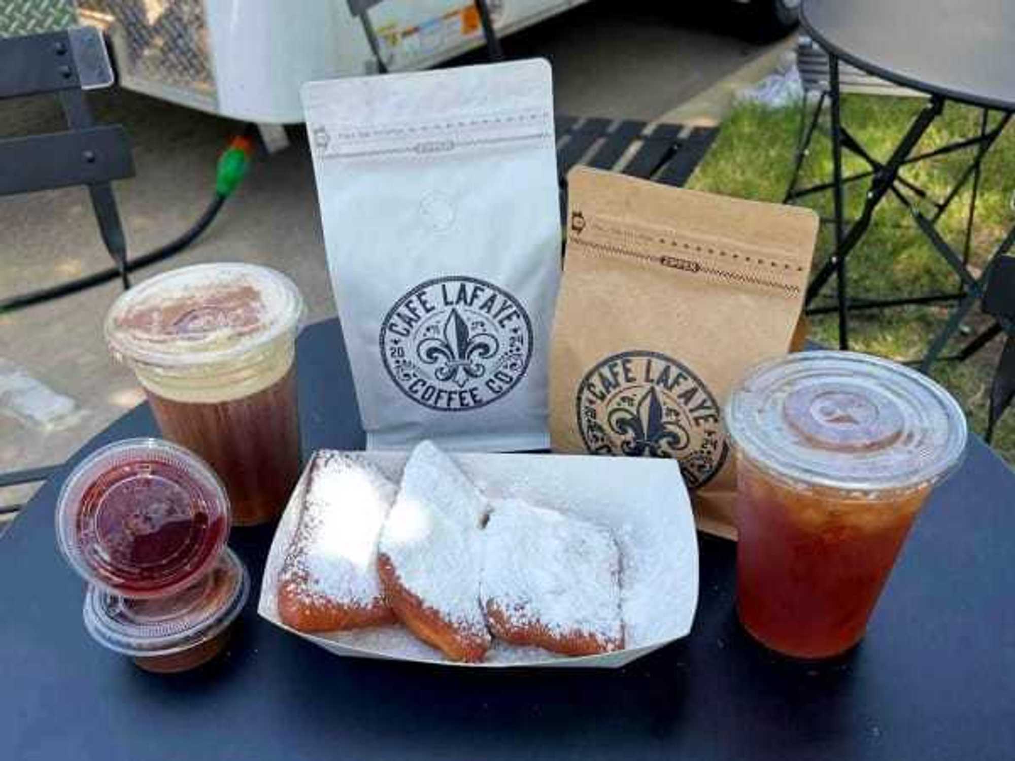 Coffee beignets Cafe La Faye