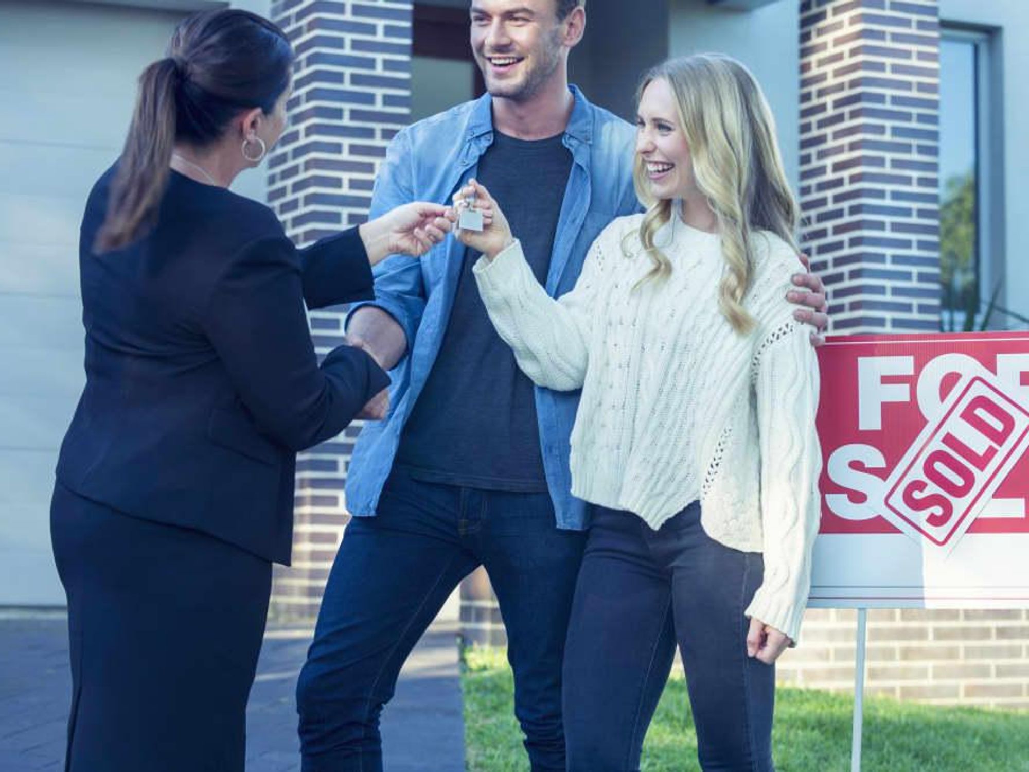 Couple buying a home