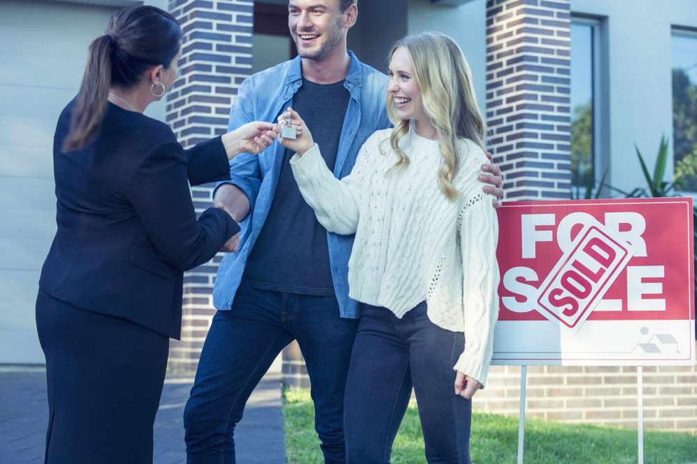 Couple buying a home