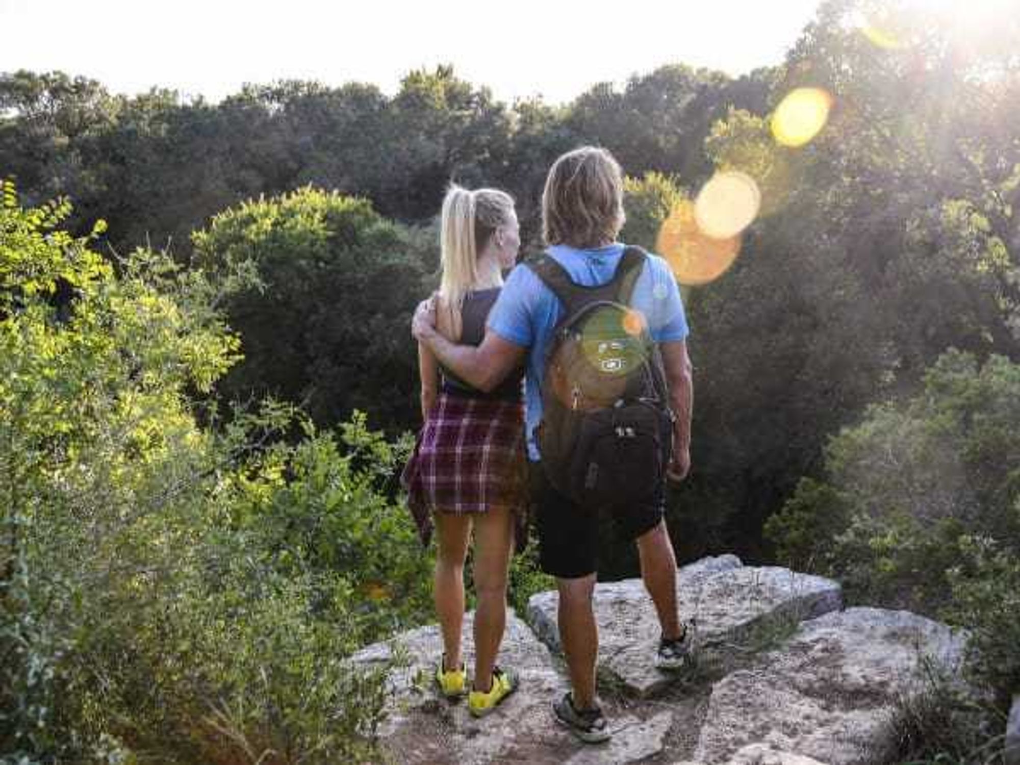 Couple hiking