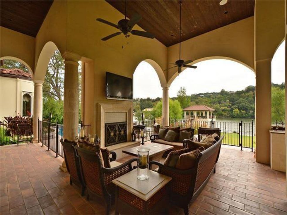 Covered patio at 8300 Big View Dr. in Austin