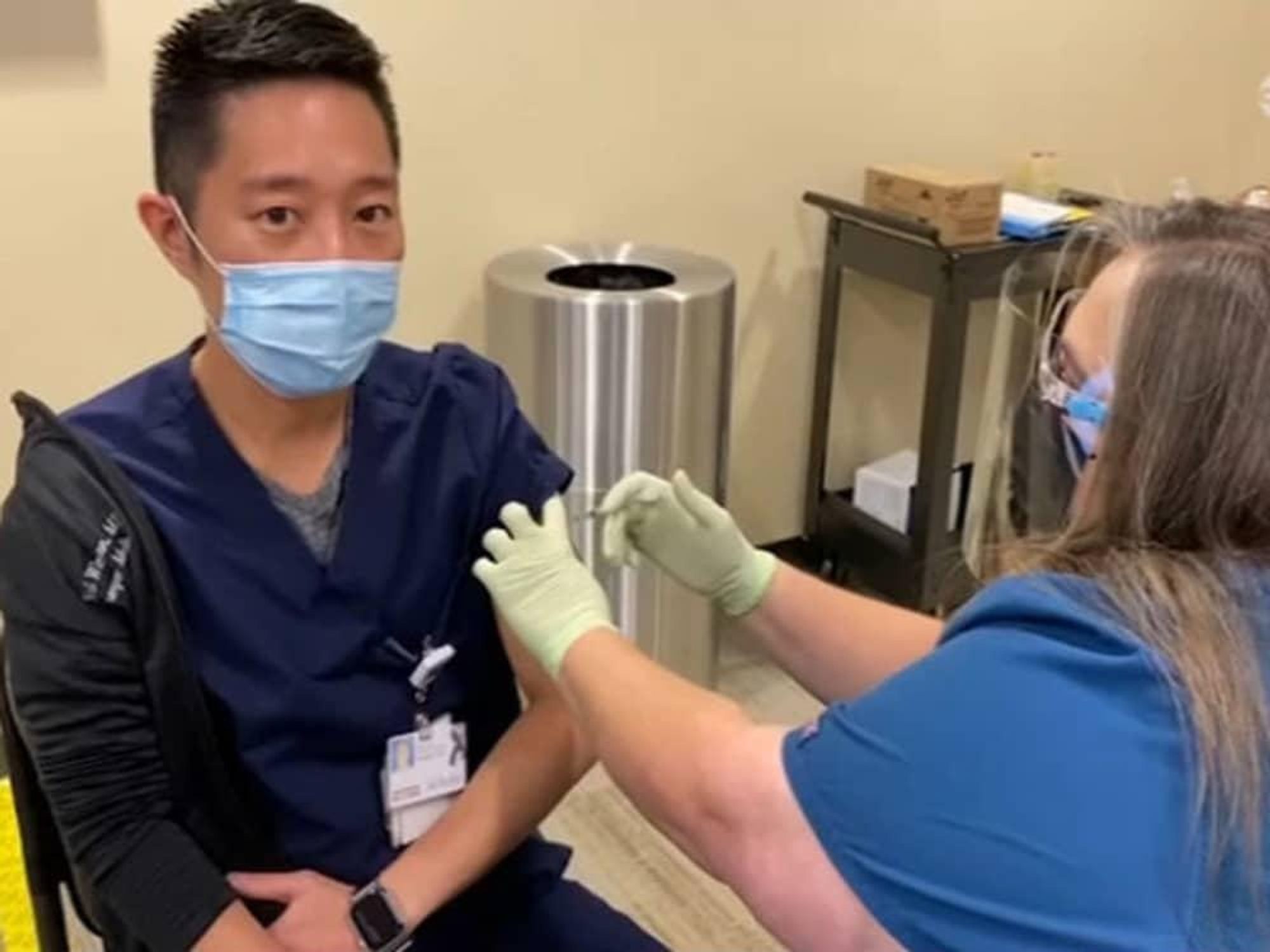 COVID vaccine Houston worker