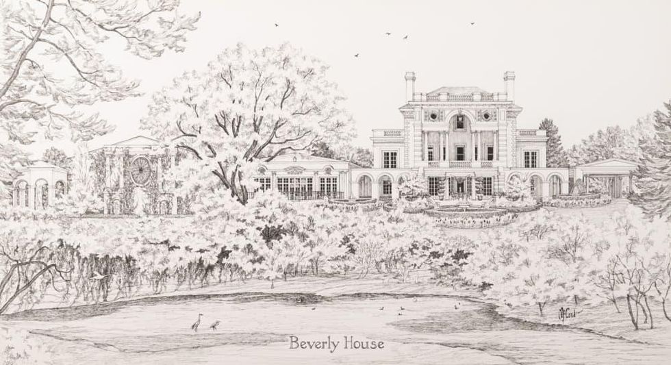 Cox Beverly house drawing