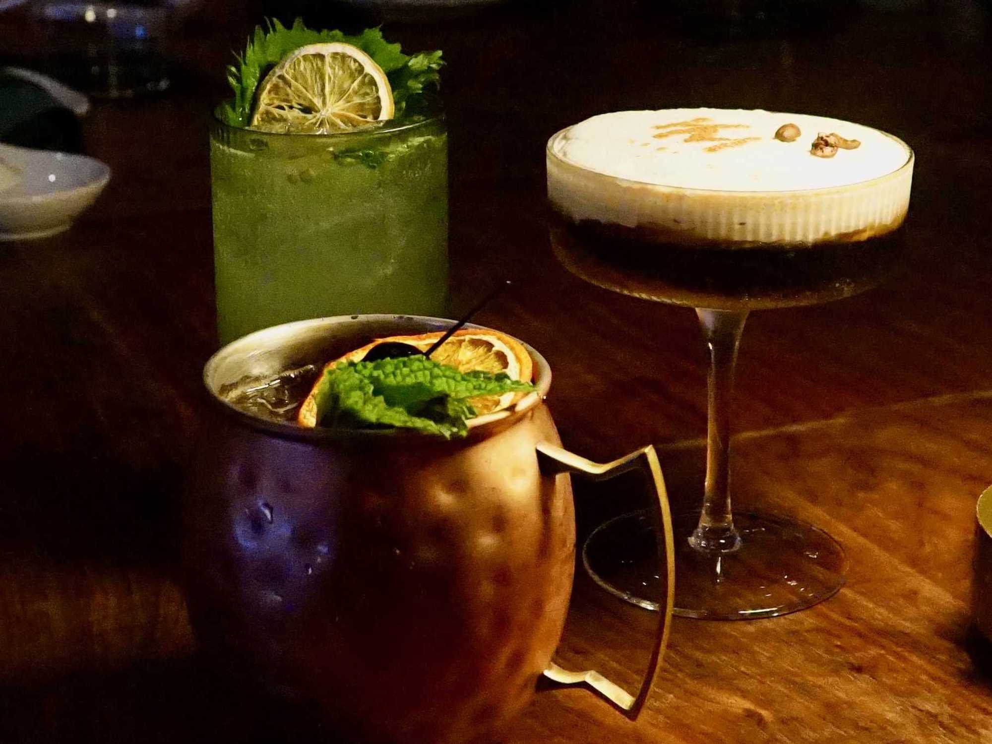 Craft cocktails at Kitchen Master feature house-made syrups, fresh garnishes, and premium spirits.