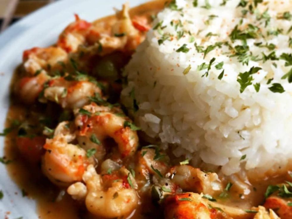Crawfish etouffee at Chombos in Dallas