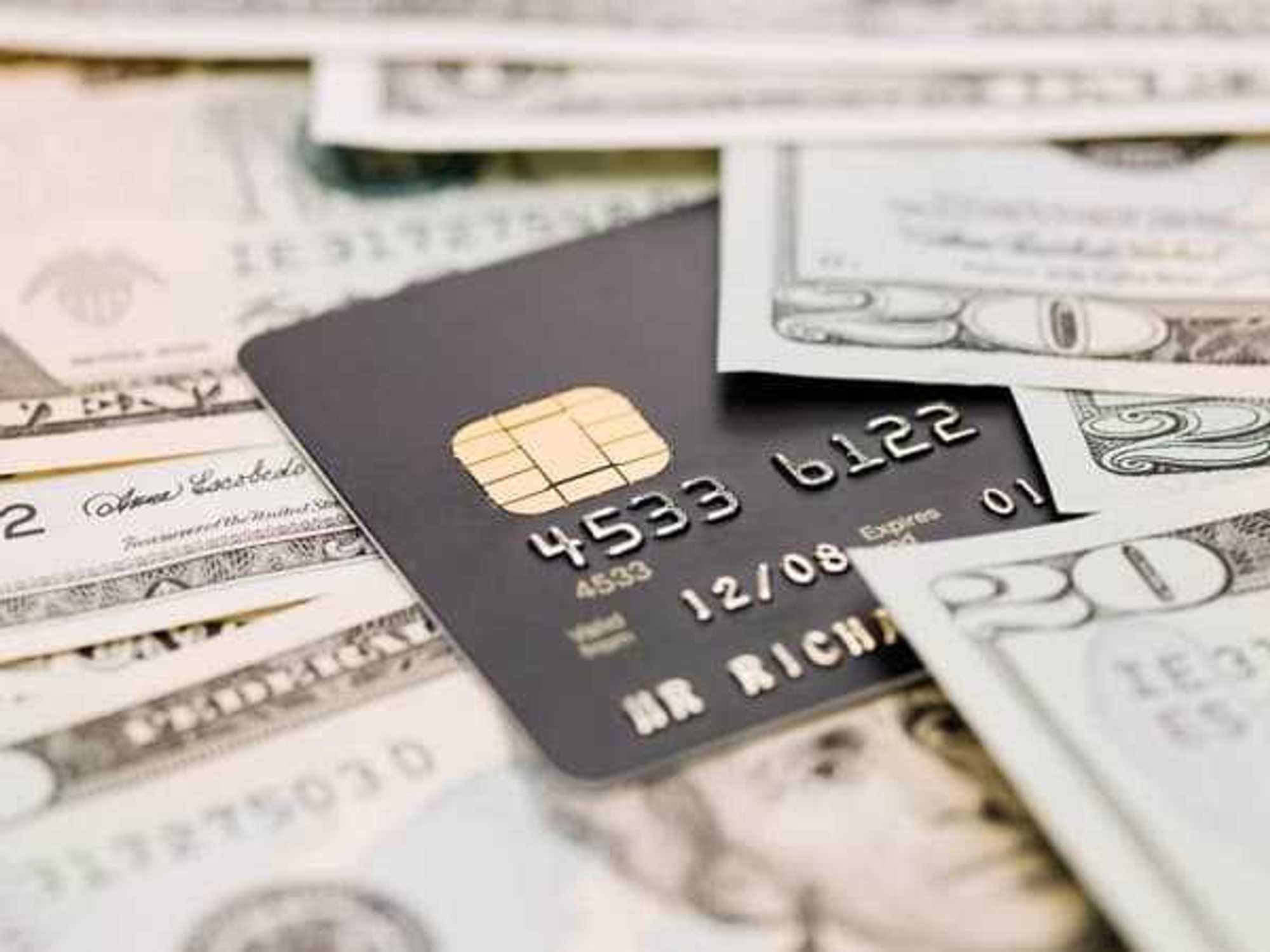 Credit card and cash