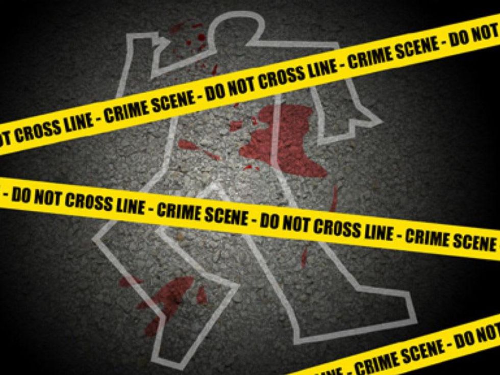 crime scene crime tape body chalk outline