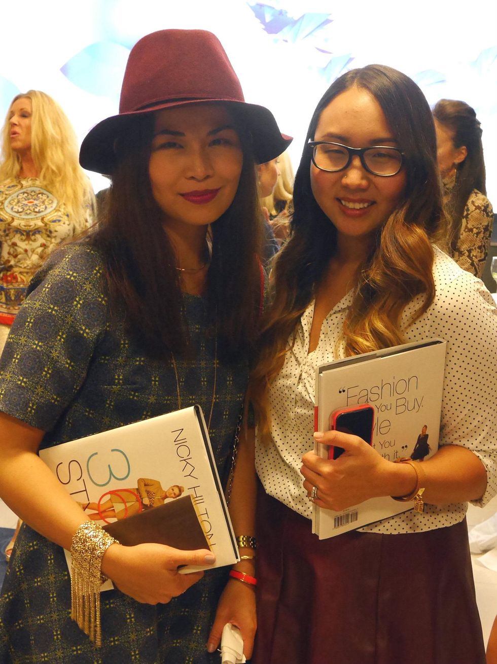 Cris Zaragoza (My Fashion Juice), Stephanie Drenka (Geek Glam, Lucky Magazine Contributor), nicky hilton book signing belk