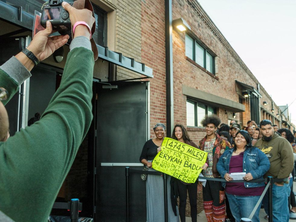 Crowd outside Bomb Factory in Deep Ellum