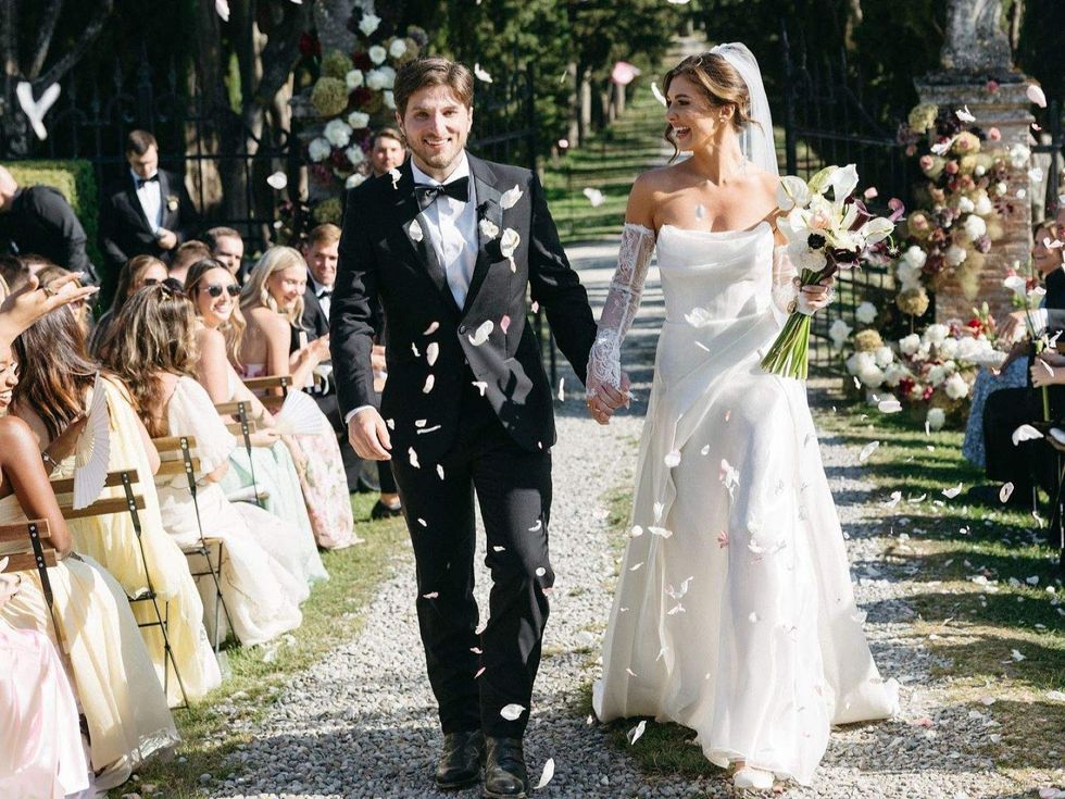 Dallas Cowboys Cheerleader Marissa Phillips, Braden Leschber wedding, Tuscany