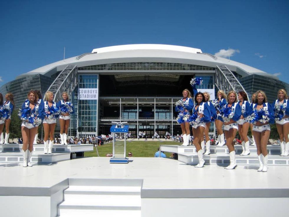 Dallas Cowboys cheerleaders at Cowboys Stadium in Arlington