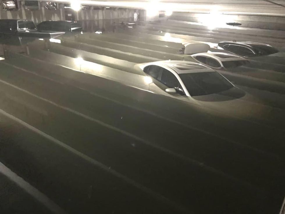 Dallas Love Field flooding garage