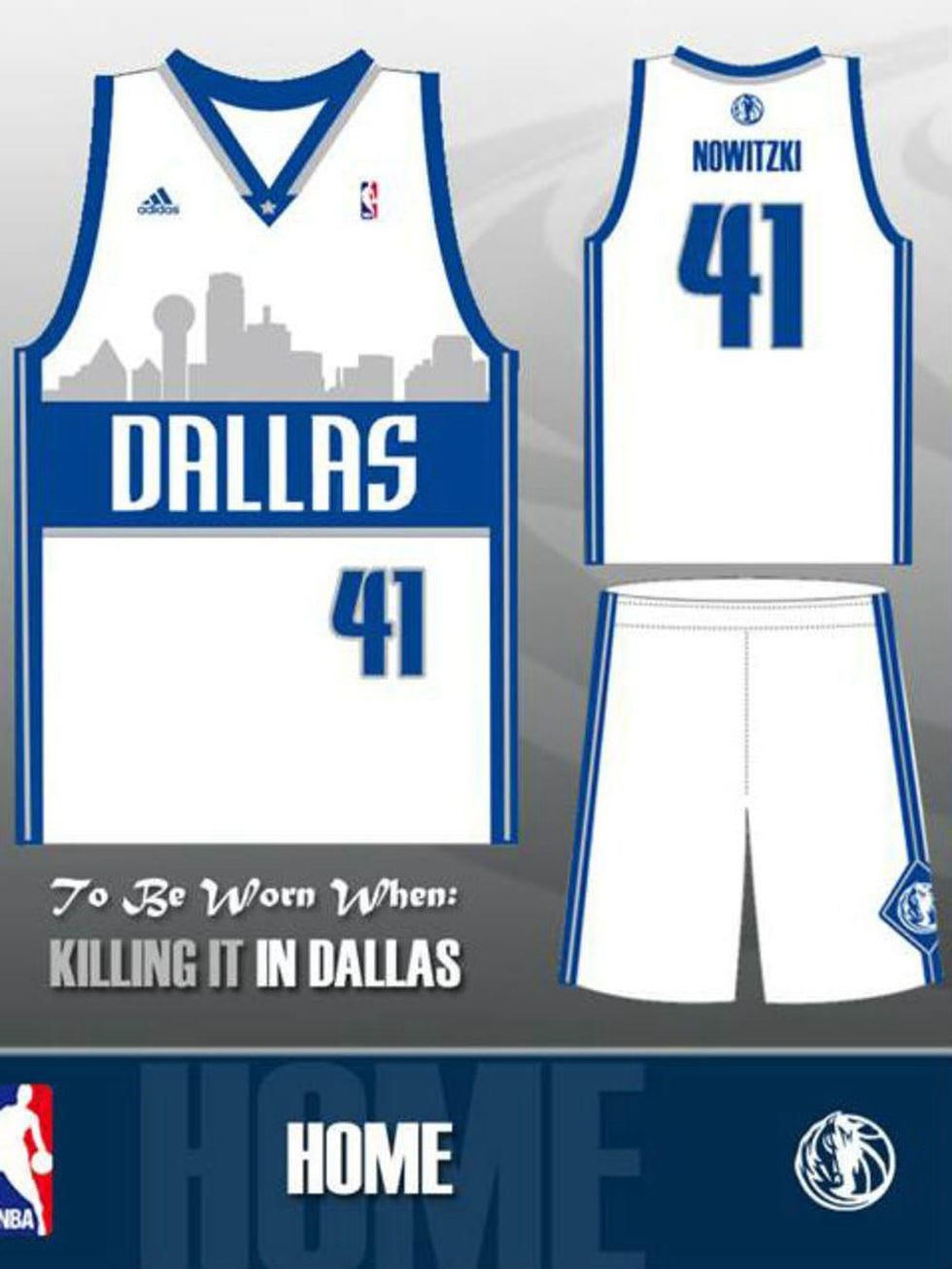 Shirt White EK2M12BHJ - MAVDL - NBA Dallas Mavericks Big Arch Logo