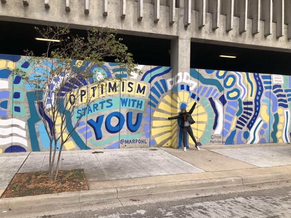 Dallas Optimism Starts With You mural