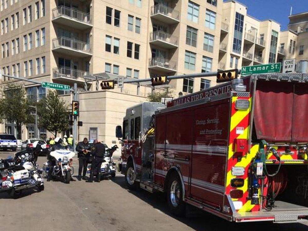 Dallas police at scene of active shooter downtown