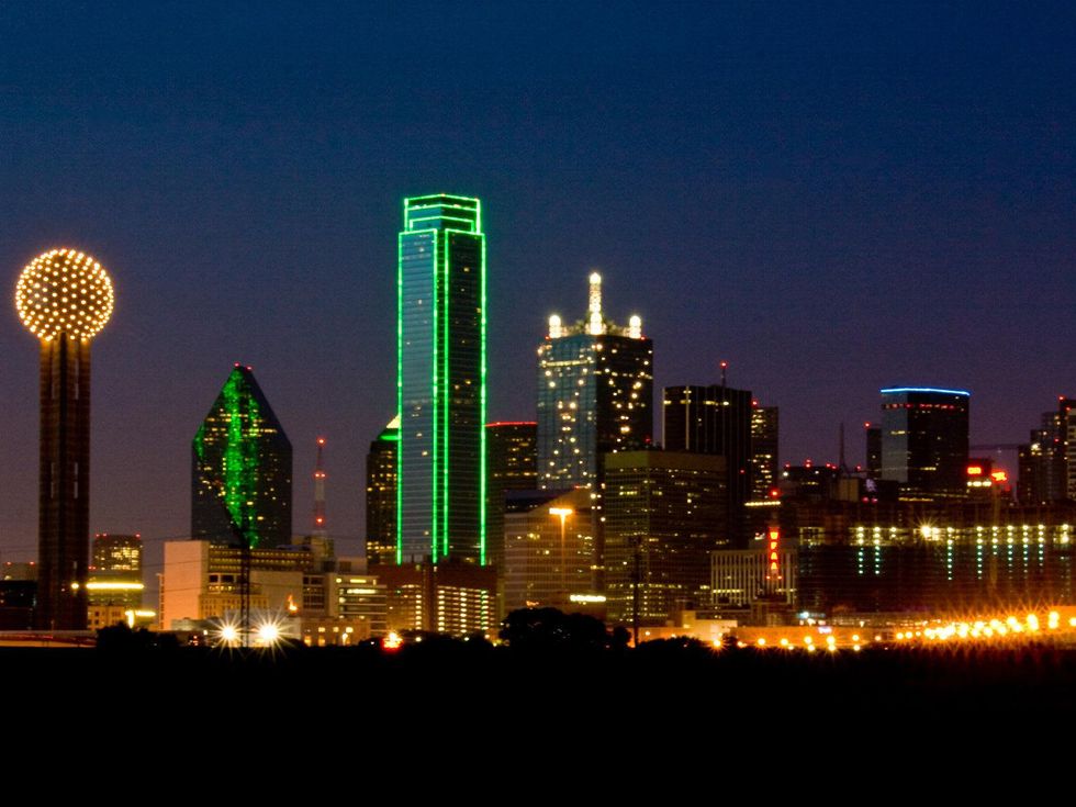 Dallas skyline at night