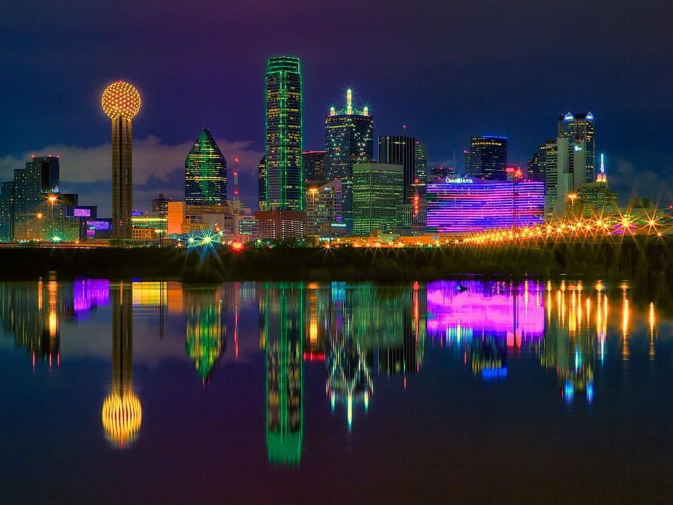 Dallas skyline at night