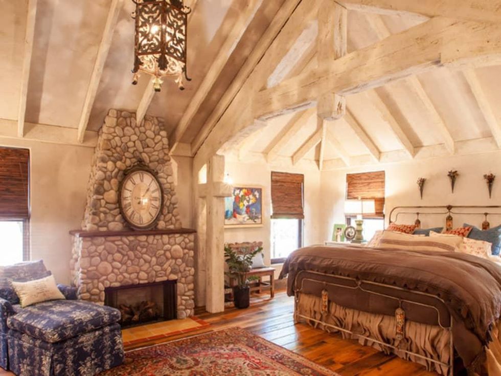 Dallas University Park home Houzz tour rustic bedroom