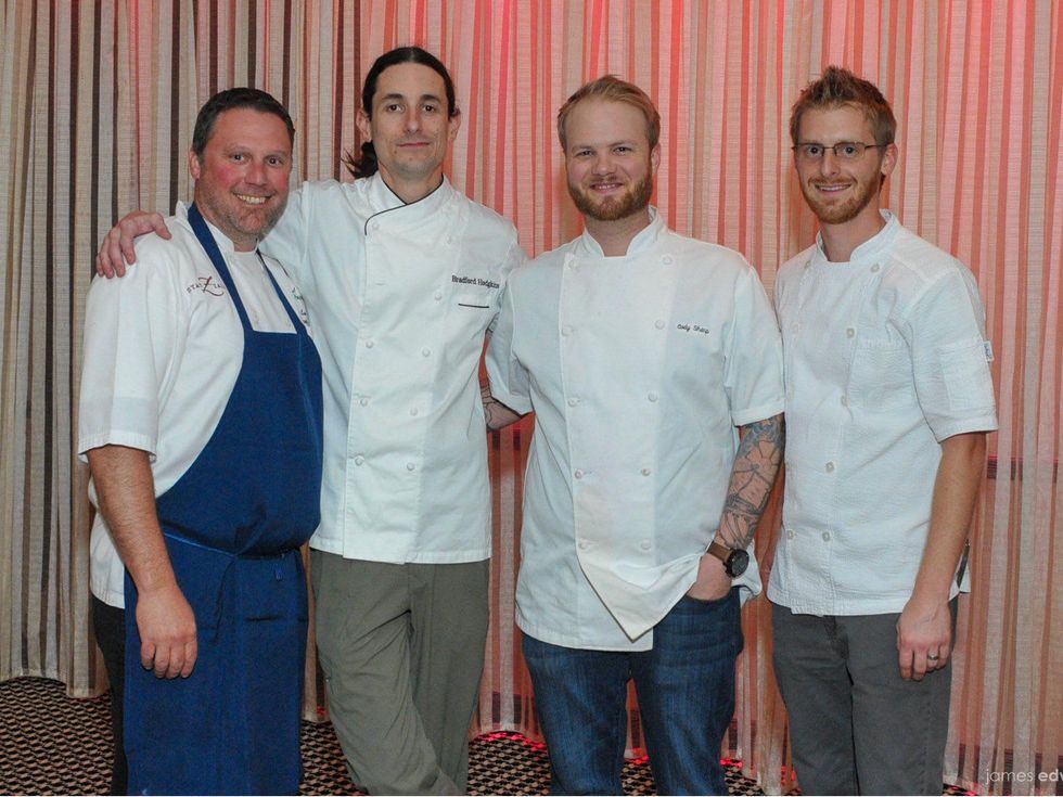 Dan Landsberg, Bradford Hodgkins, Cody Sharp, Lance Smith, Best Cellars Dinner