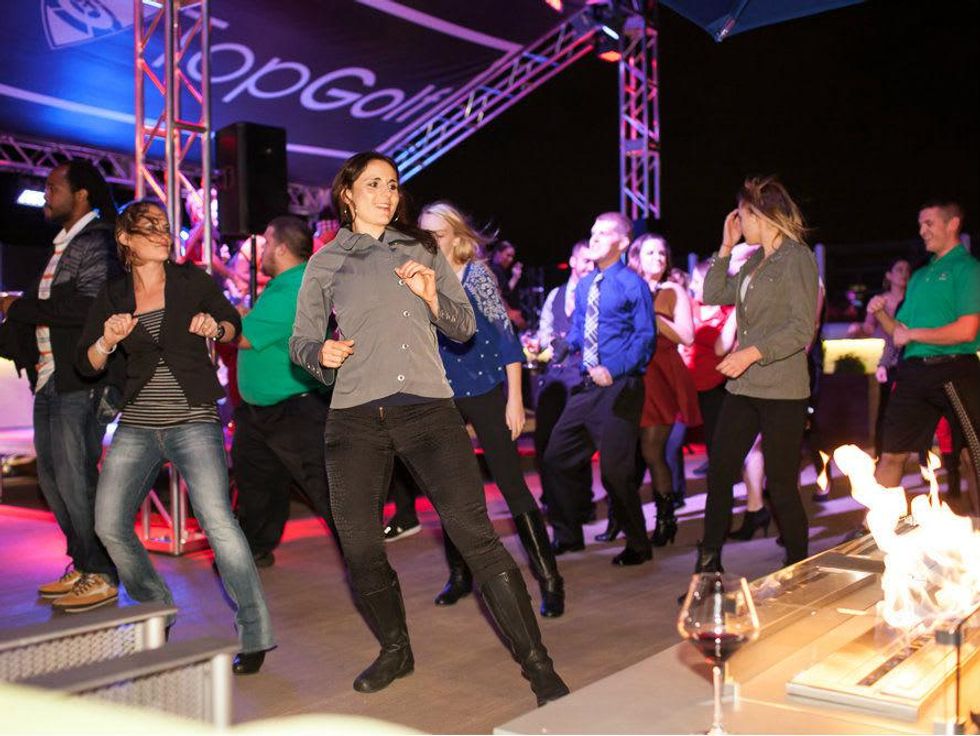 dance party, topgolf the colony
