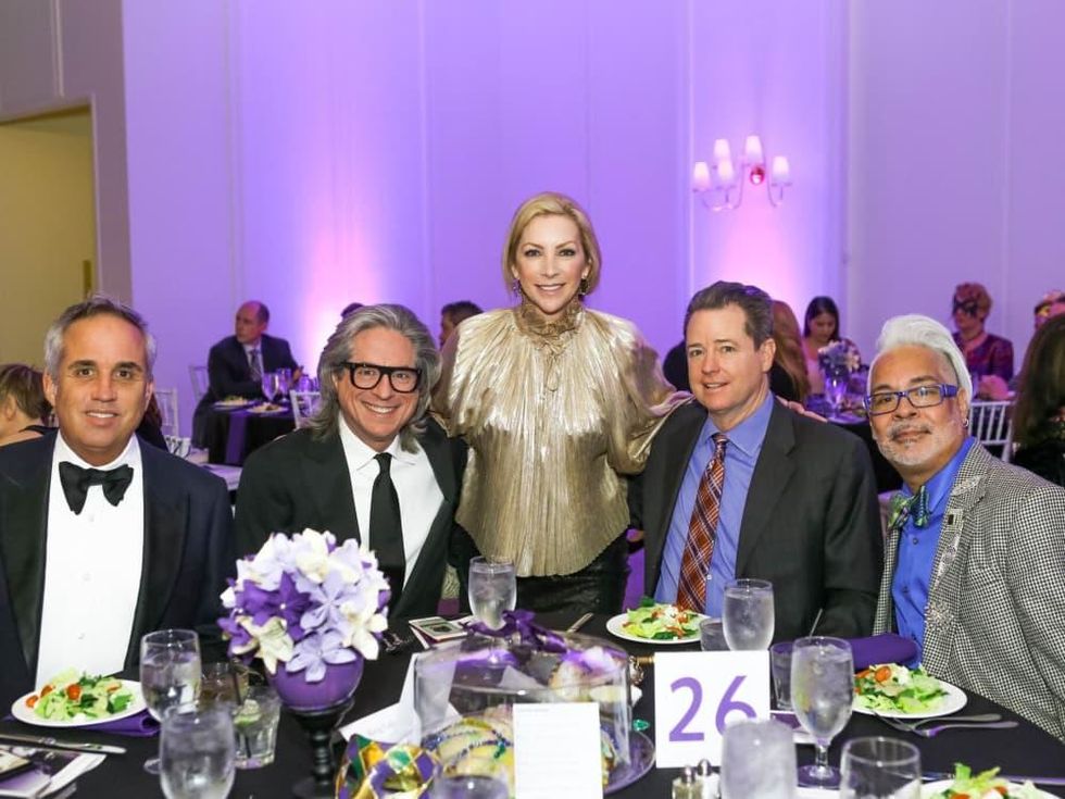 Darin Kunz, Clint Bradley, Rhonda Chambers, Kit Chambers, Mark Soto, Arthritis Foundation Mardi Gras Ball