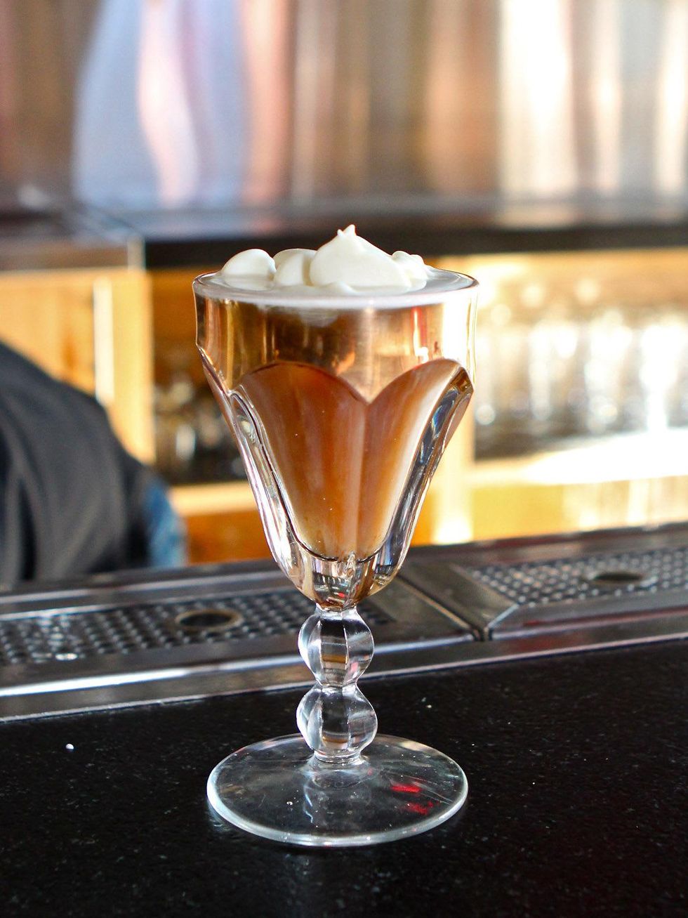 Darla, cold weather drinks, November 2012, Irish coffee at Mongoose