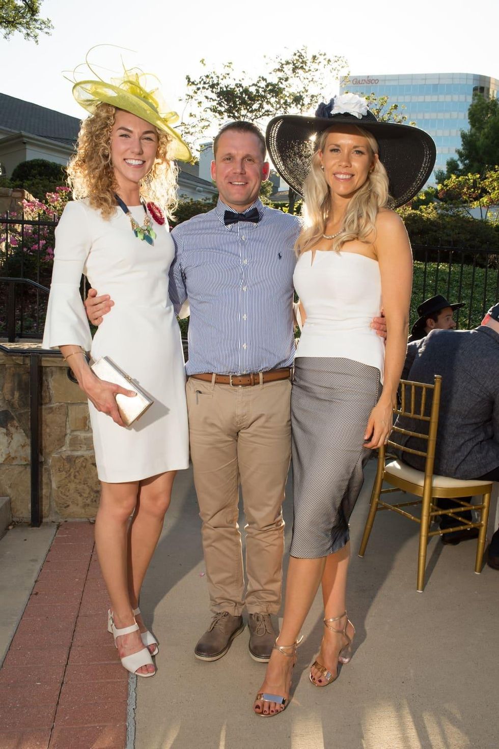 Day at the Races 2018, John and Sarah Schiller and Emily Bouyer
