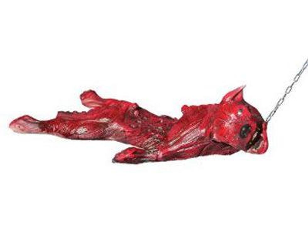 Dead dog Halloween prop