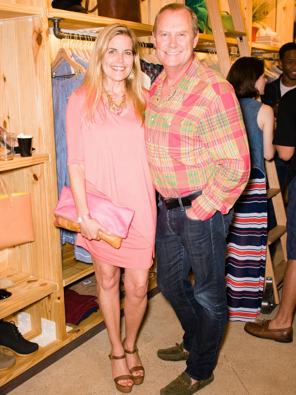 Debra Nelson and Greg Haynes Johnson at Steven Alan store opening in Dallas