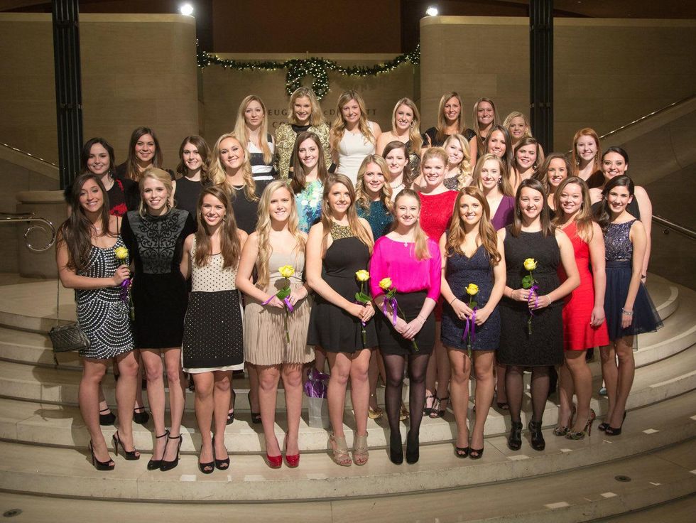 debutante presentation, group shot of debs