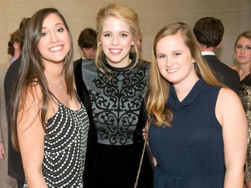 Debutantes Anna Coppola, Meredith Bayoud and Mattie Berry, deb presentation