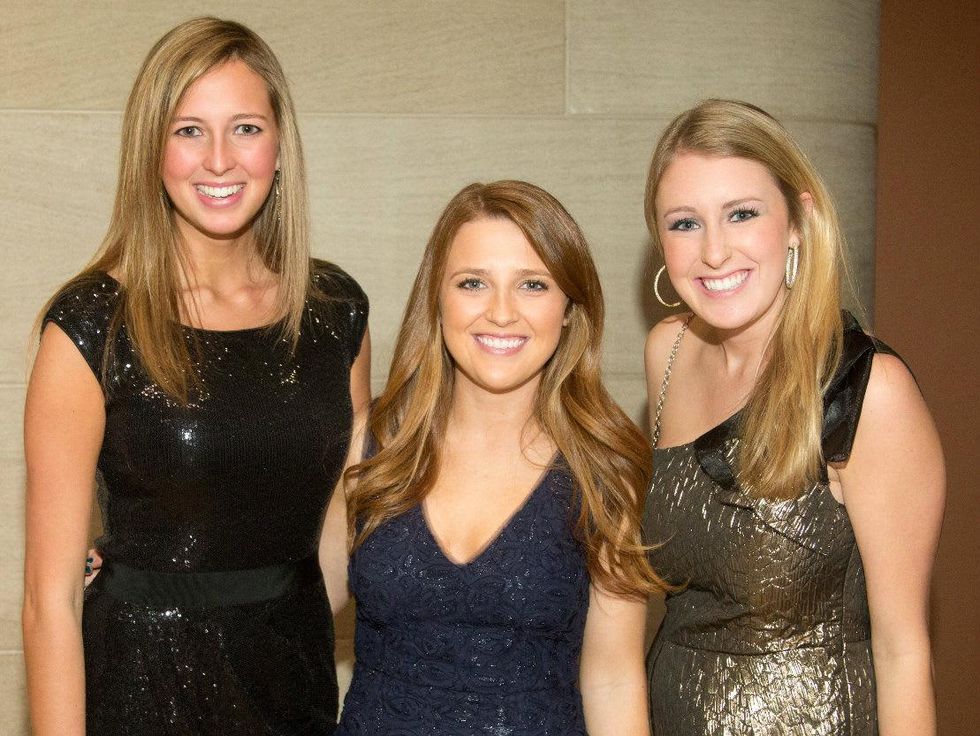 Debutantes Rebekah McAnalley, Catherine Moore and Marshall Feltus, deb presentation
