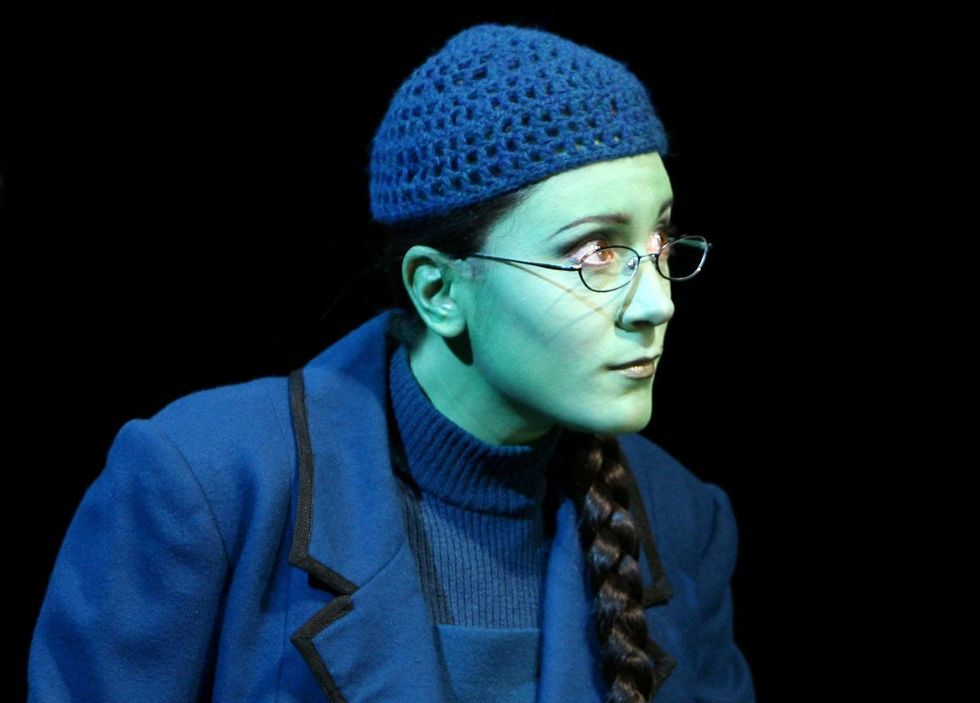Dee Roscioli as Elphaba in the national tour of Wicked