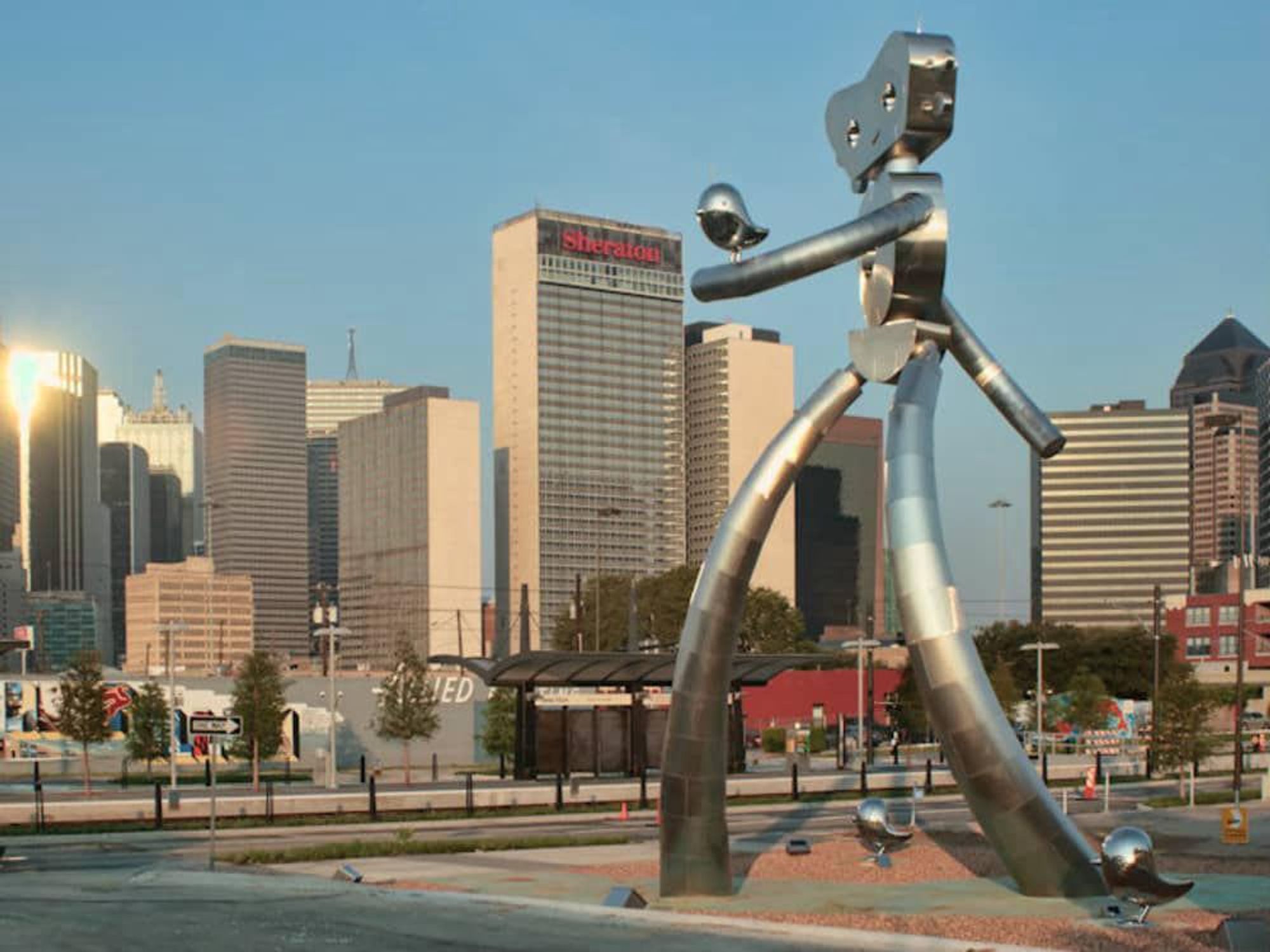 Deep Ellum, walking man, downtown