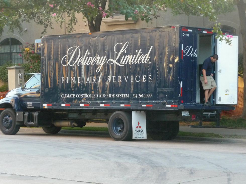 Delivery Limited fine arts services truck
