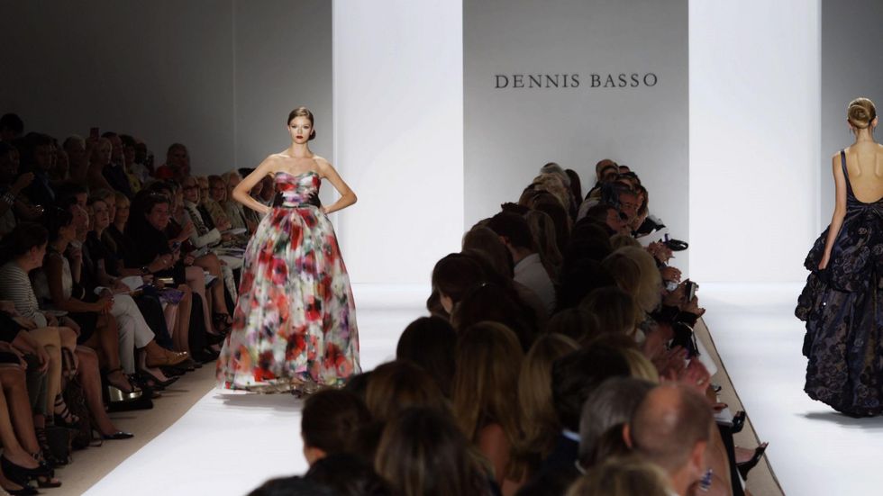 Dennis Basso fashion show at Bryant Park
