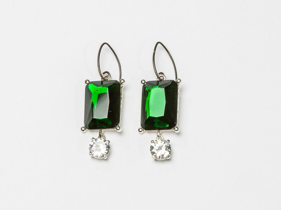 Departed Green Drops with CZ Earrings, SH\u014cNA