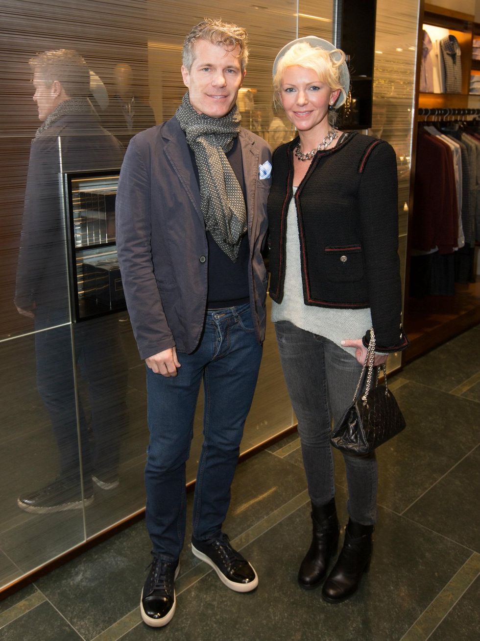 derek and christen wilson, zegna opening