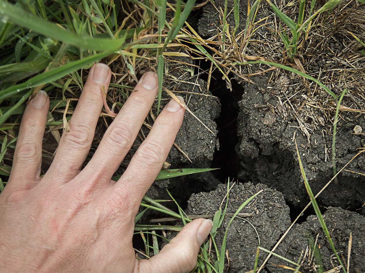 Despite recent rainfall, cracks in North Texas soil reveal the