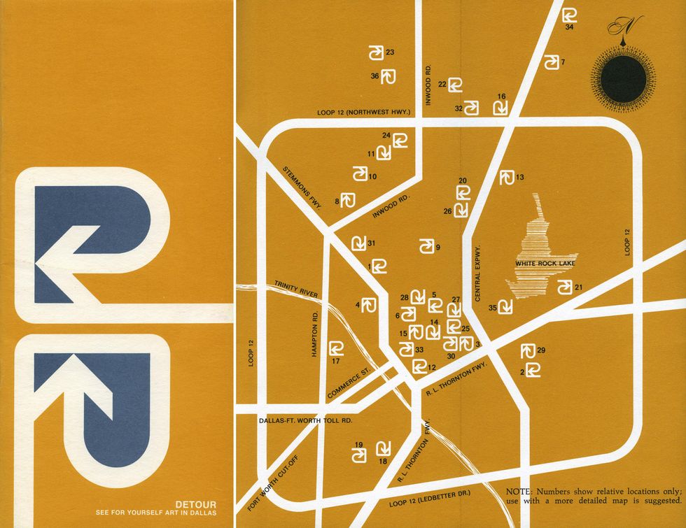 "Detour" Public Art Tour of Dallas brochure