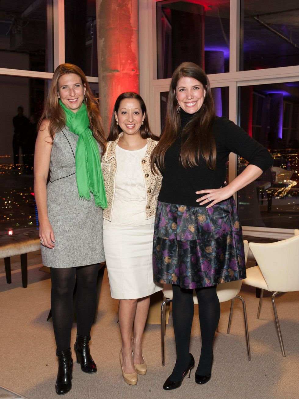 Diana Hamilton, Lisa Bhattacharya and Andrea Cheek, the family place partners card party