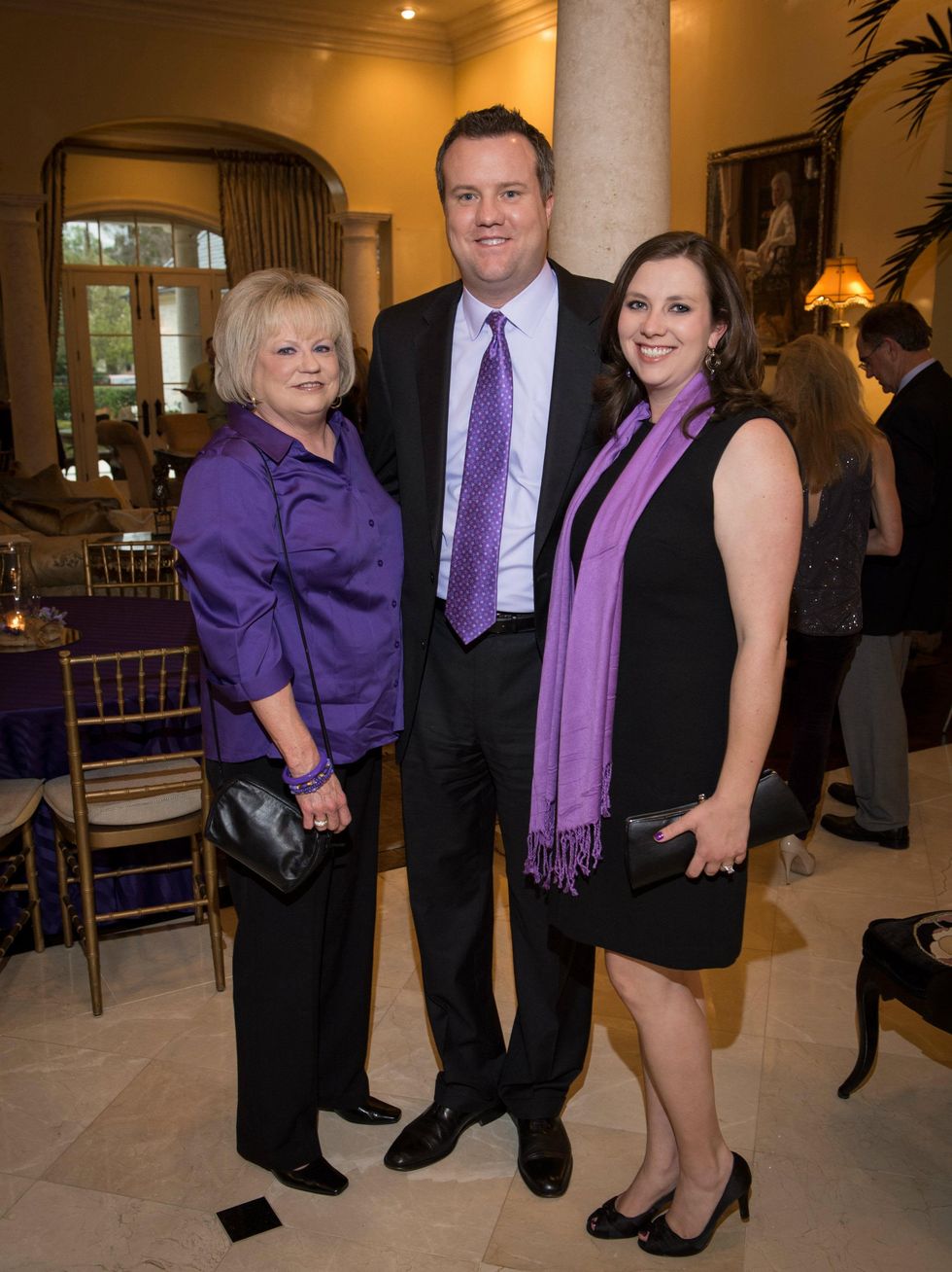 Diane Livingston, Brian Livingston, Brittany Livingston, Purple Stride kick off