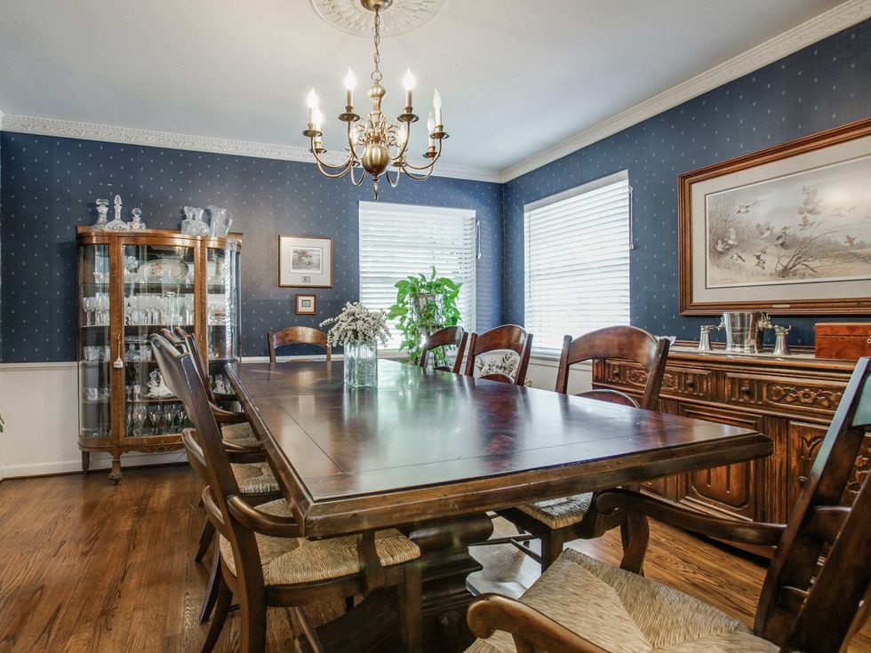 Dining room at 6522 Park Ln. in Dallas