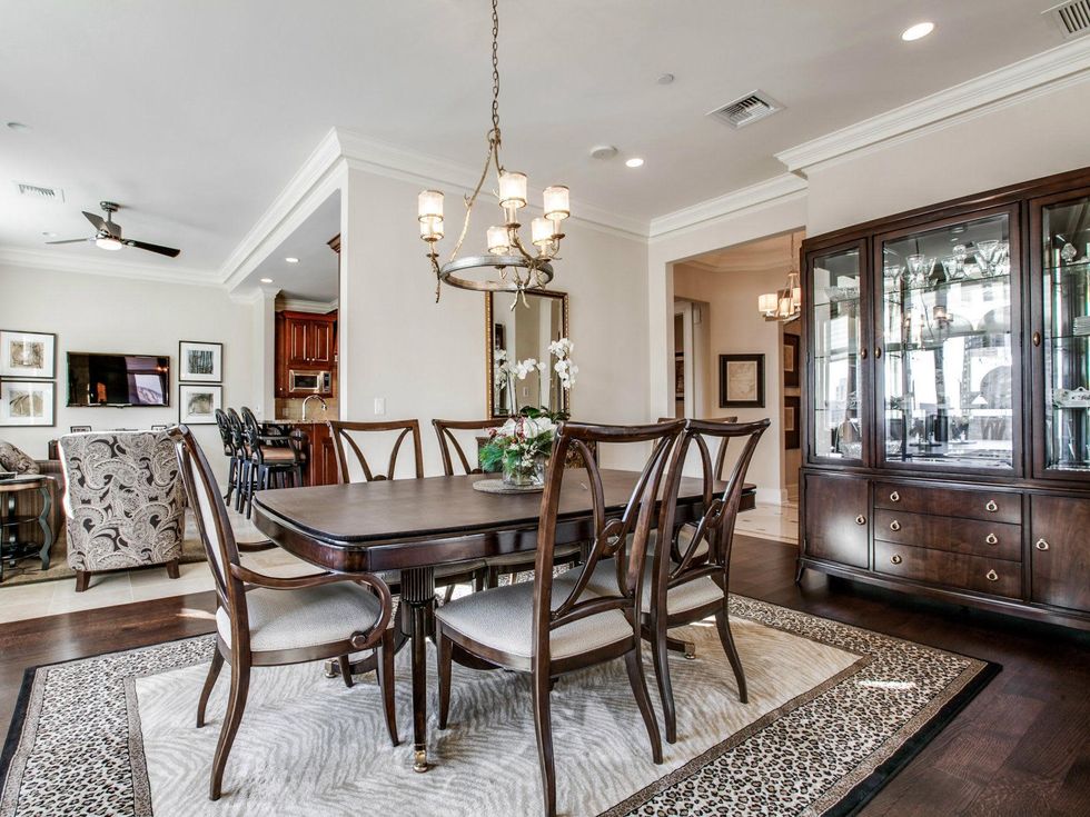 Dining room at Ritz-Carlton unit 702 in Dallas