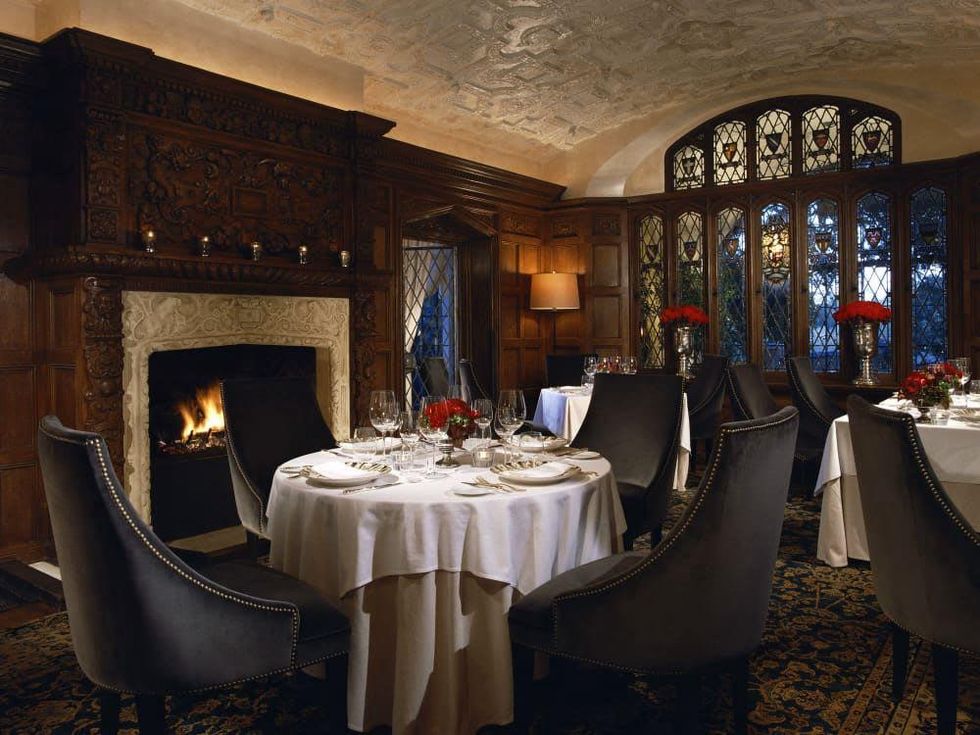 Dining room at Rosewood Mansion on Turtle Creek in Dallas