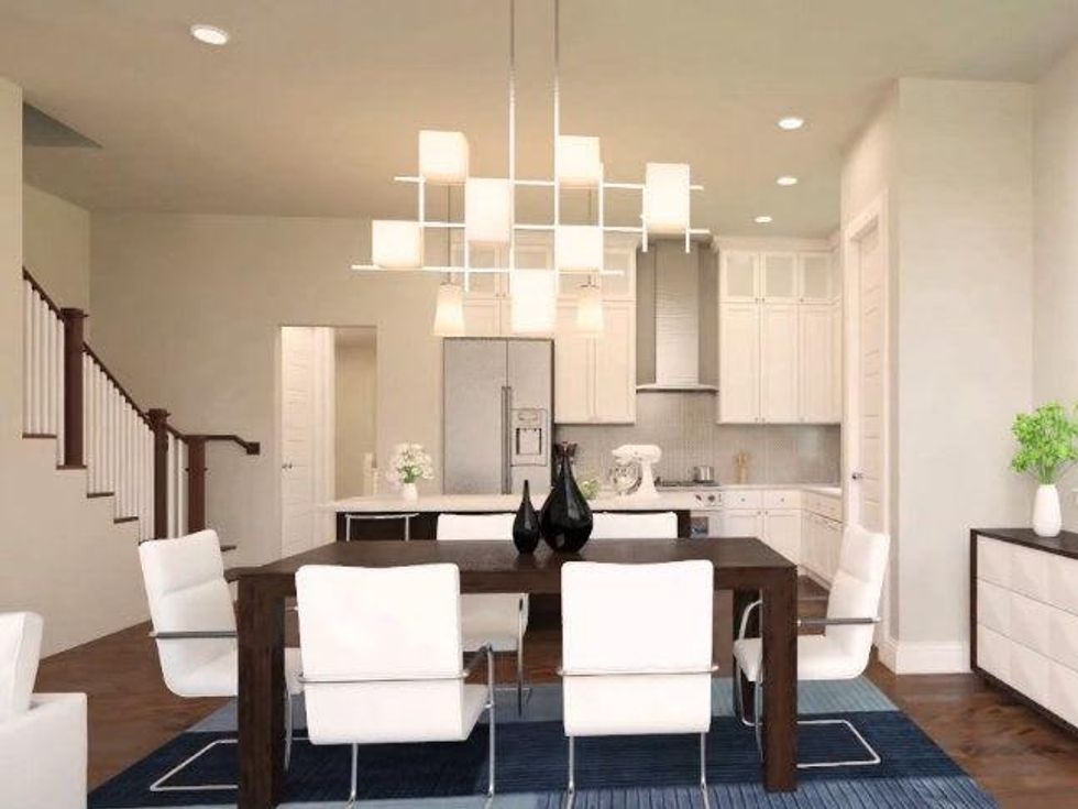 Dining room at Villas at Garrett Avenue in Dallas