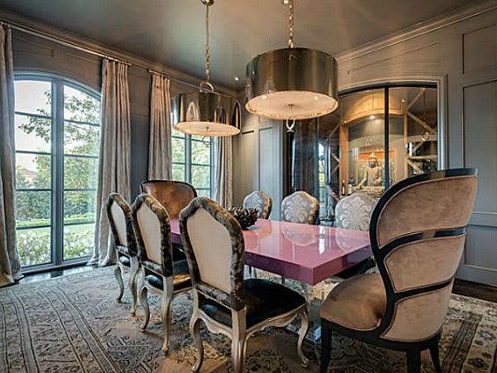 Dining room in Brenden Morrow's home in Dallas