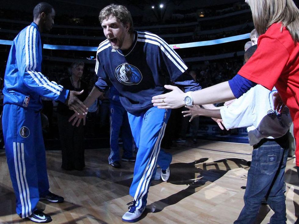 Dirk Nowitzki of the Dallas Mavericks