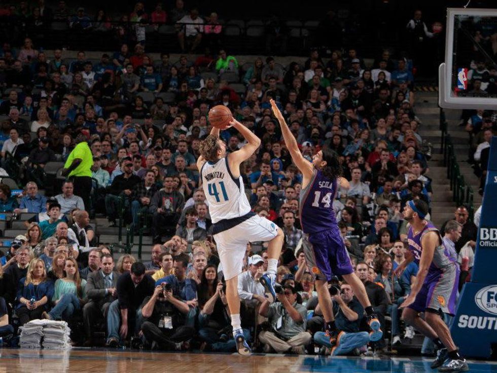 Dirk Nowitzki of the Dallas Mavericks